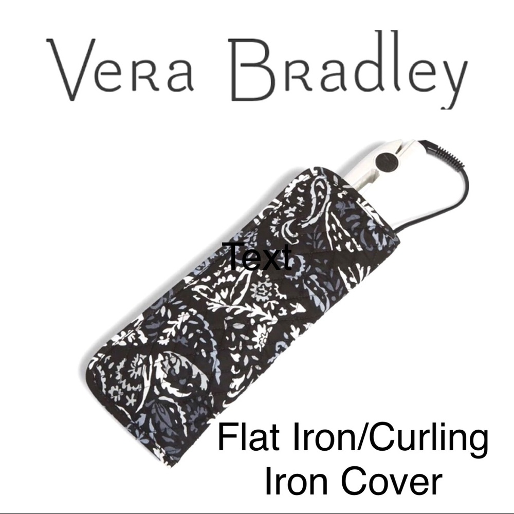 🖤🆕 New Vera Bradley Flat Iron/Curling Iron Cover (Paisley Noir)